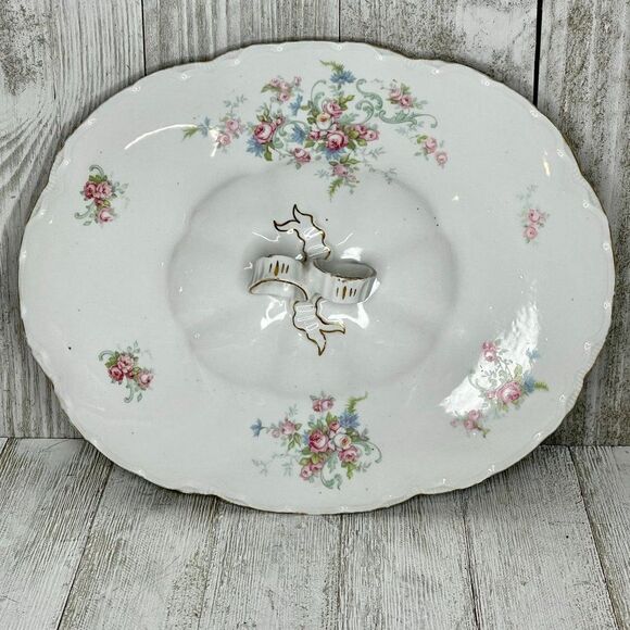 Antique Schönwald R.S.A.G. Bavaria Porcelain Covered Serving Dish, Platter, & Gr - Picture 4 of 14